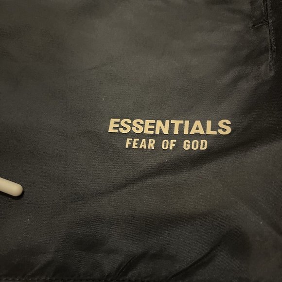 Fear of God Essentials Jet Black Running Shorts - Size S - Picture 3 of 4